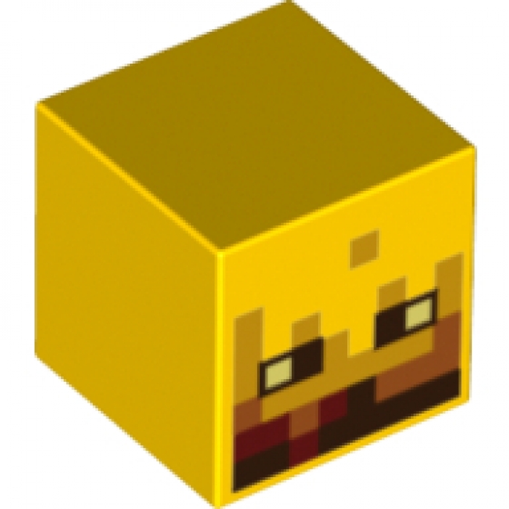 Lego Kopf Minecraft in gelb für Minifigur Blaze 19729pb007 Neu 