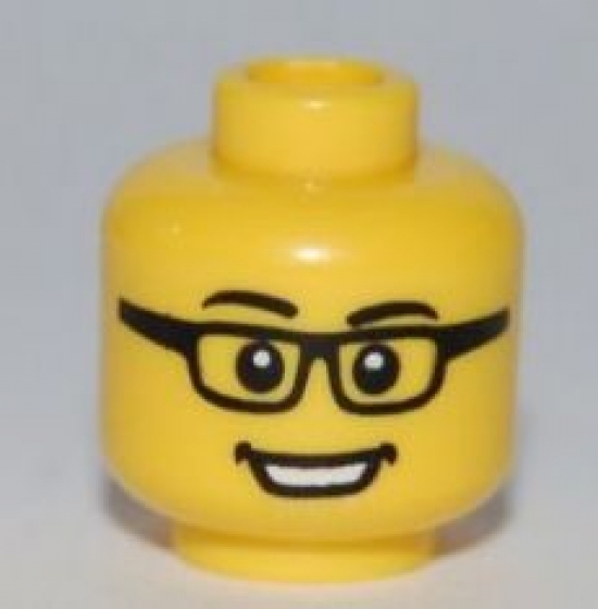 lego face with glasses