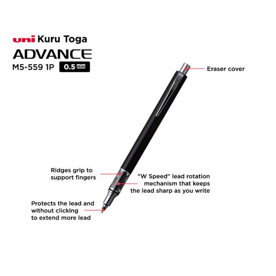 UNI Kuru Toga Advance Mechanical Pencil 0.5 mm