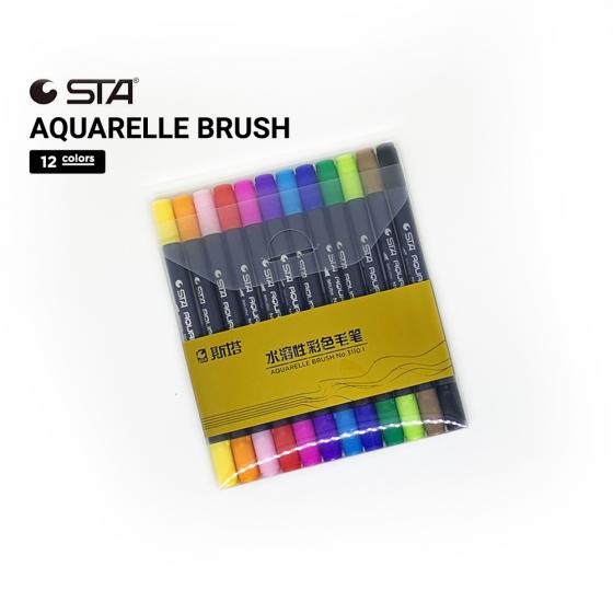 Sta Aquarelle Water Color Dual Tip Brush Pen Popitoi