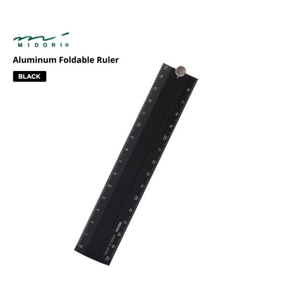 Midori Aluminum Foldable Ruler 15 30 Cm Popitoi