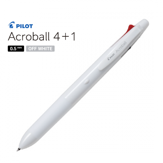 Pilot Acroball 4+1 Multi Function Ballpoint Pen mm OFF-WHITE